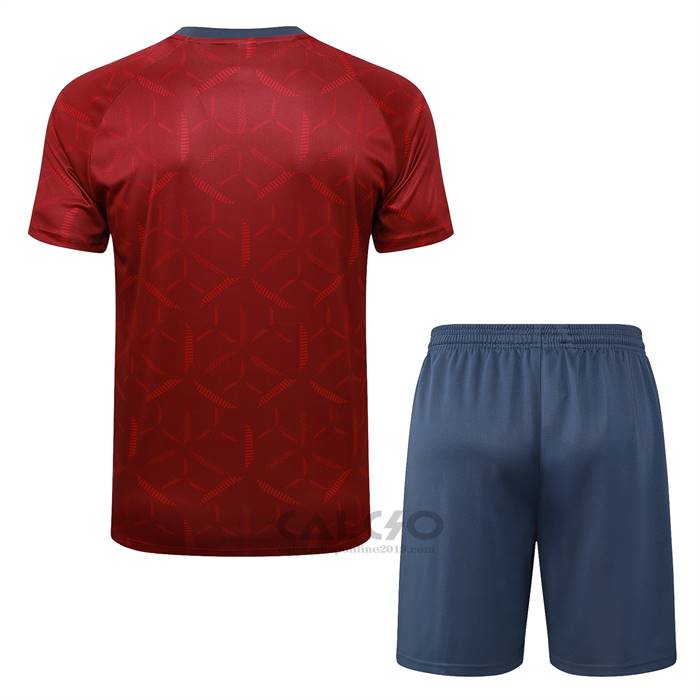 Tuta da Track Sao Paulo Manica Corta 2025-2026 Rosso - Pantaloncini